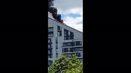 100 firefighters battle tower block fire in south-east London