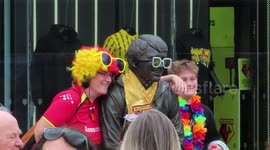 Sir Elton John fans arrive at Watford FC's Vicarage Road for homecoming live show