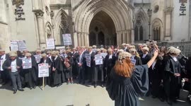 Barristers walk out of courts during second week of strikes in England