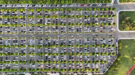 Aerial Footage Of Parking Lot In Huaian, Jiangsu, China