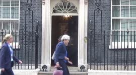 Former Prime Minister Theresa May in Downing Street