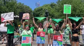 US: Abortion Rights Protesters March Through NYC On Independence Day