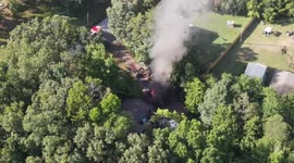 Car fire seen in residential Knoxville area as fire crews arrive