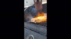 4th of July Torch Steak Grilling