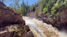 Upper Superior Falls in Northern Wisconsin near the Upper Michigan border