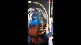 'Ambitionz Az A Painter': Artist strokes amazing portrait of Tupac Shakur