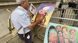 Cartoonist depicts Boris Johnson in dustbin