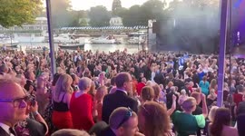 Former prime minister Theresa May seen partying hours after Boris Johnson’s resignation