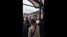 Crowd told to make way for ambulance after former PM Shinzo Abe shot