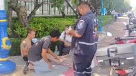 Half-naked Spurs fan 'attacked by prostitute after all-night drinking spree in Thai red light district'