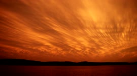 Amazing mammatus clouds at sunset over Pennsylvania