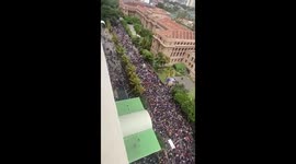 Massive crowds of protesters take over Presidential office in Sri Lanka