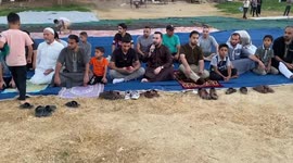 The establishment of Eid al-Adha prayers in the Gaza Strip.