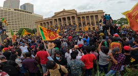 Sri Lanka protesters break into President's House as thousands rally
