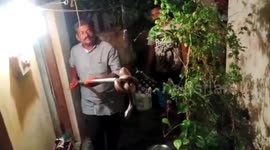 Snake strays inside house in southern India, rescued