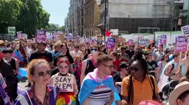 Trans Pride march in London, UK
