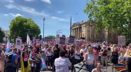 Trans Pride march in London, UK