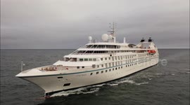 Cruise Ship Arrives At Portrush In Northern Ireland - Drone Footage