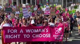 Roe v Wade pro-choice protest in London, UK