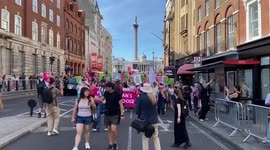 Roe v Wade pro-choice march in London, UK