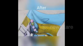 Ukraine frescos vandalized everyday in Paris. Some are modified with pro-russia. On the video we can see that some pro-Ukraine street artworks has been removed (only those one, not the other classic artworks). 10 july 2022. Paris, France.