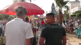 Palestinians celebrate on the second day of Eid al-Adha