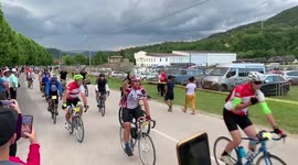 300 cyclists enter Srebrenica