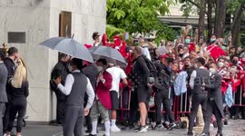 Manchester United players greet fans in Bangkok, Thailand