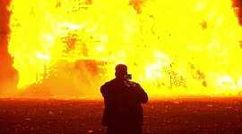 Massive bonfire lights up Belfast to kick off 12th of July celebrations