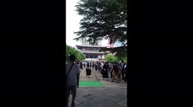 Thousands of mourners line up to lay flowers at Shinzo Abe’s funeral venue
