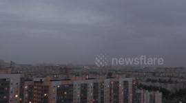 Magnificent thunderstorm during the night in St Petersburg, Russia