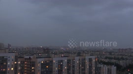 Enchanting thunderstorm over St Petersburg, Russia