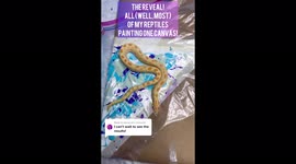 TikToker makes incredible paintings with help of seven pet SNAKES – now famous on app thanks to slippery designs Part 4