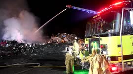 Scrap yard fire Strong Mount Carmel Township Pennsylvania