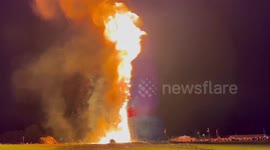 Craigyhill Bonfire in Larne, Northern Ireland