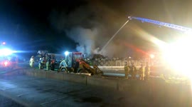 Recycling/Scrapyard fire Strong, Mount Carmel Township, Pennsylvania