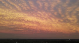 Incredible mammatus clouds dot Pennsylvania sky during sunset