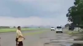 Cargo plane skids across airport during emergency landing after malfunctioning mid-flight