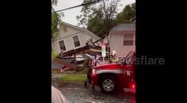 Downed trees and damaged properties in Maryland after severe storm