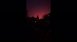 US: Lightning Streaks Across Red Sky In Washington, D.C. After Severe Storms