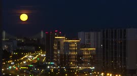 Largest full moon of 2022 shines bright over St. Petersburg, Russia