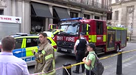 The Admiralty pub in Trafalgar Square stands closed following blaze in the basement during the heatwave