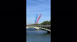 France celebrates Bastille Day with colorful flyover in Paris
