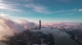 Time-lapse Footage Of Lujiazui Business District Before Sunrise In Shanghai