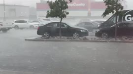 Canada: Heavy Rain, Strong Winds Batter Brandon, Manitoba