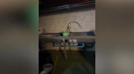 Rubber tubes dance around like snakes in plumbing mishap