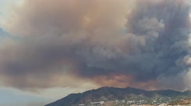 Massive wildfire breaks out in Sierra De Mijas, Spain, residents evacuated