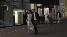 Tom Tugendhat leaving BT Studios after the live Channel 4 debate