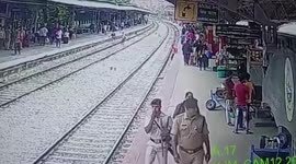 Alert cops rescue man trying to cross railway track in southern India
