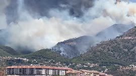 Wildfire spreads across Southern Spain’s Sierra de Mijas Mountains